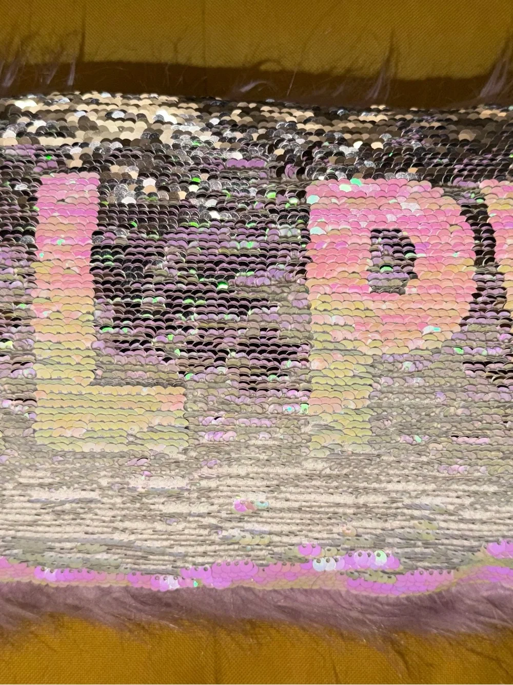 Justice Pink Sequin & Blush Faux Fur Pillow Set